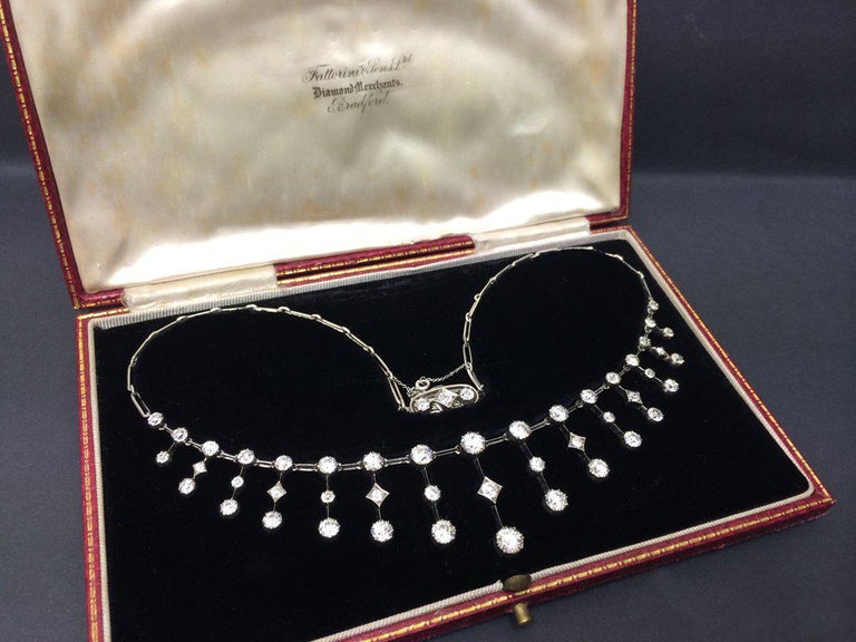 Victorian Antique diamond necklace, circa 1880. For Sale at 1stDibs