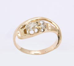 Antiker viktorianischer Diamant-Ring mit glänzender Schlange