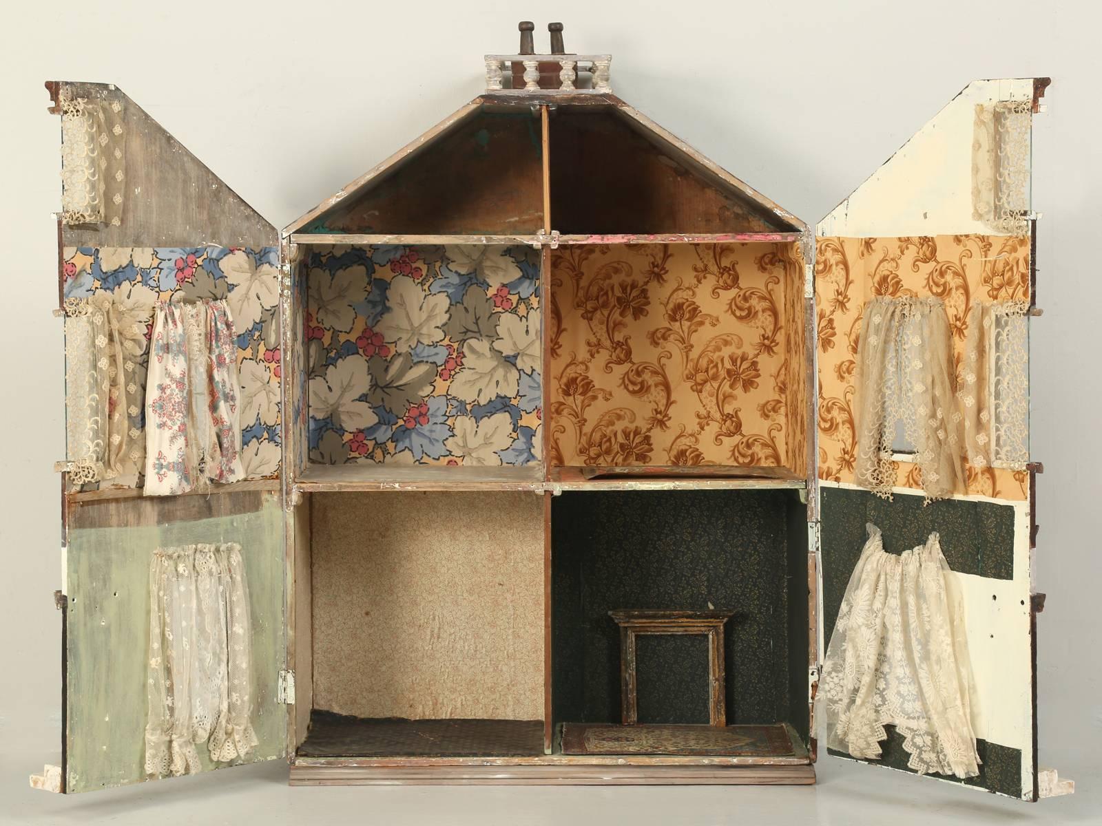 Folk Art Victorian Antique English Dollhouse