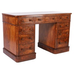 Victorian Antique English Leather Top Desk