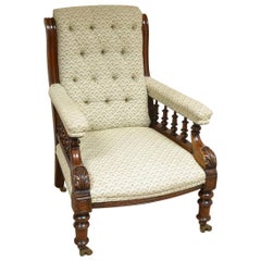 Victorian Antique Library Armchair