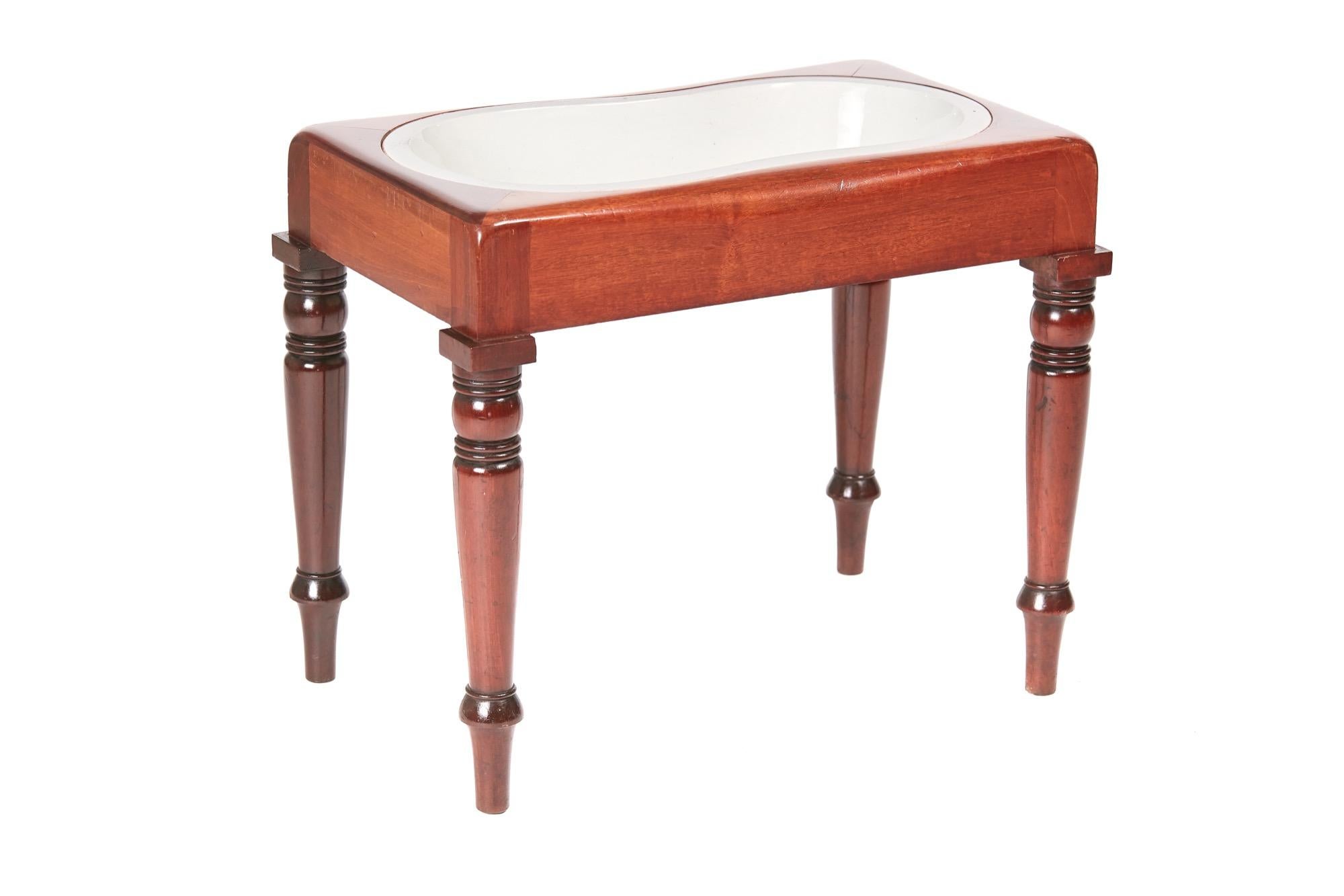 Other Victorian Antique Mahogany Bidet/Lamp Table For Sale