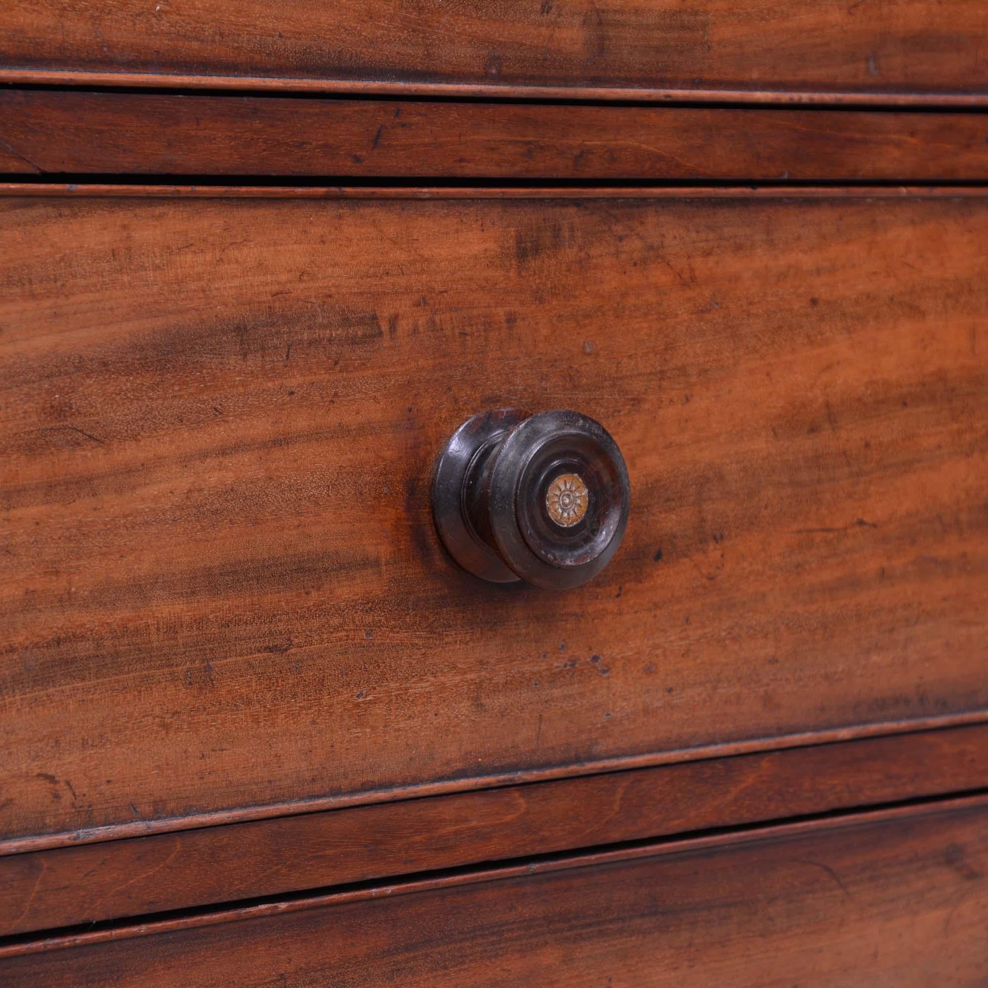 Mahogany Victorian antique mahogany cupboard chest of drawers For Sale