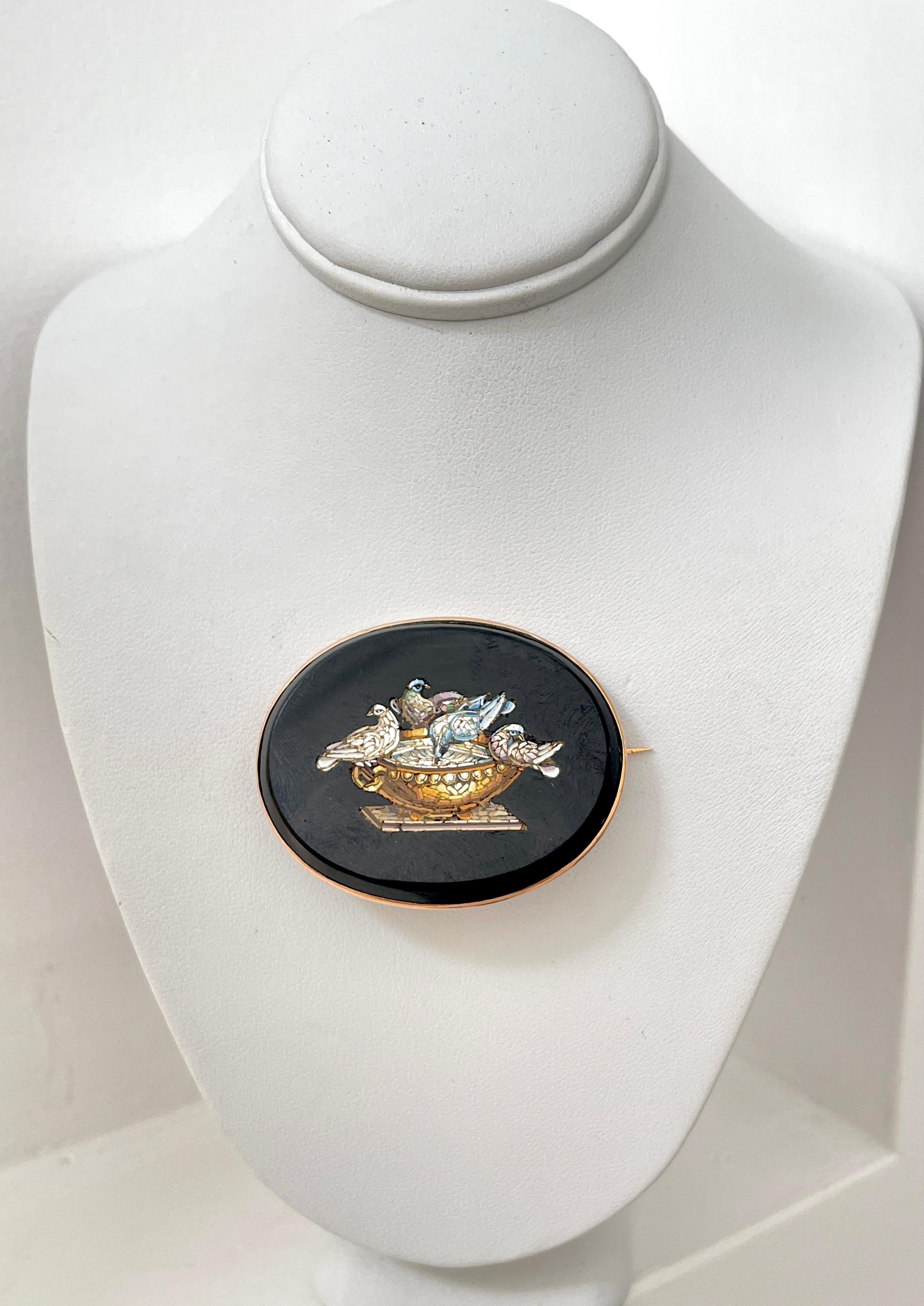Broche victorienne ancienne « Doves of Pliny » en or rose 15 carats, années 1880 en vente 7
