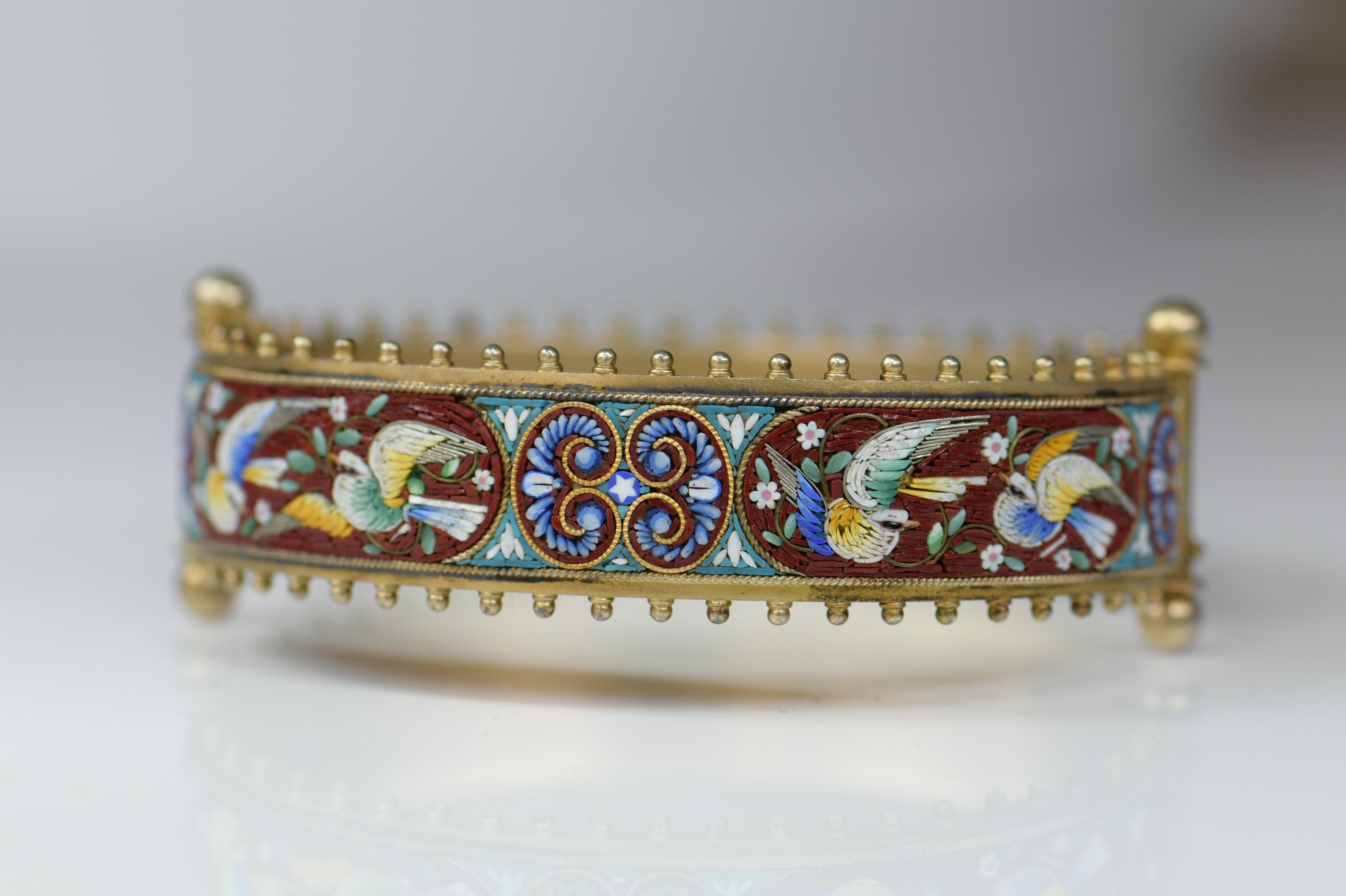 antique micro mosaic bracelet