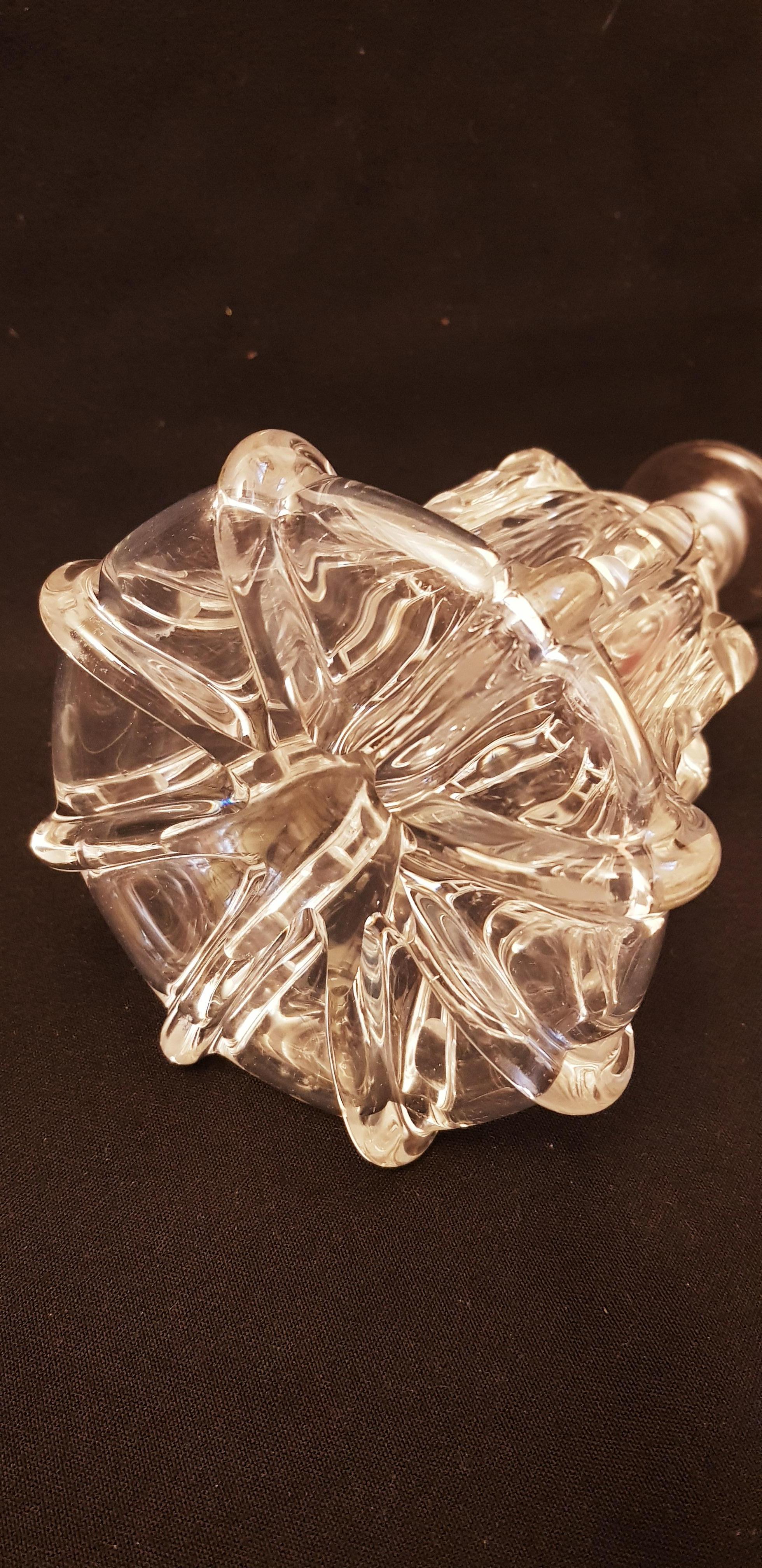 Late Victorian Victorian Antique Newcastle Bell Shaped Pillar Moulded Crystal Decanter, 1850 For Sale