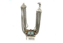 Victorian Antique Pocket Watch Ladies Chain Enamel Original from 1890's