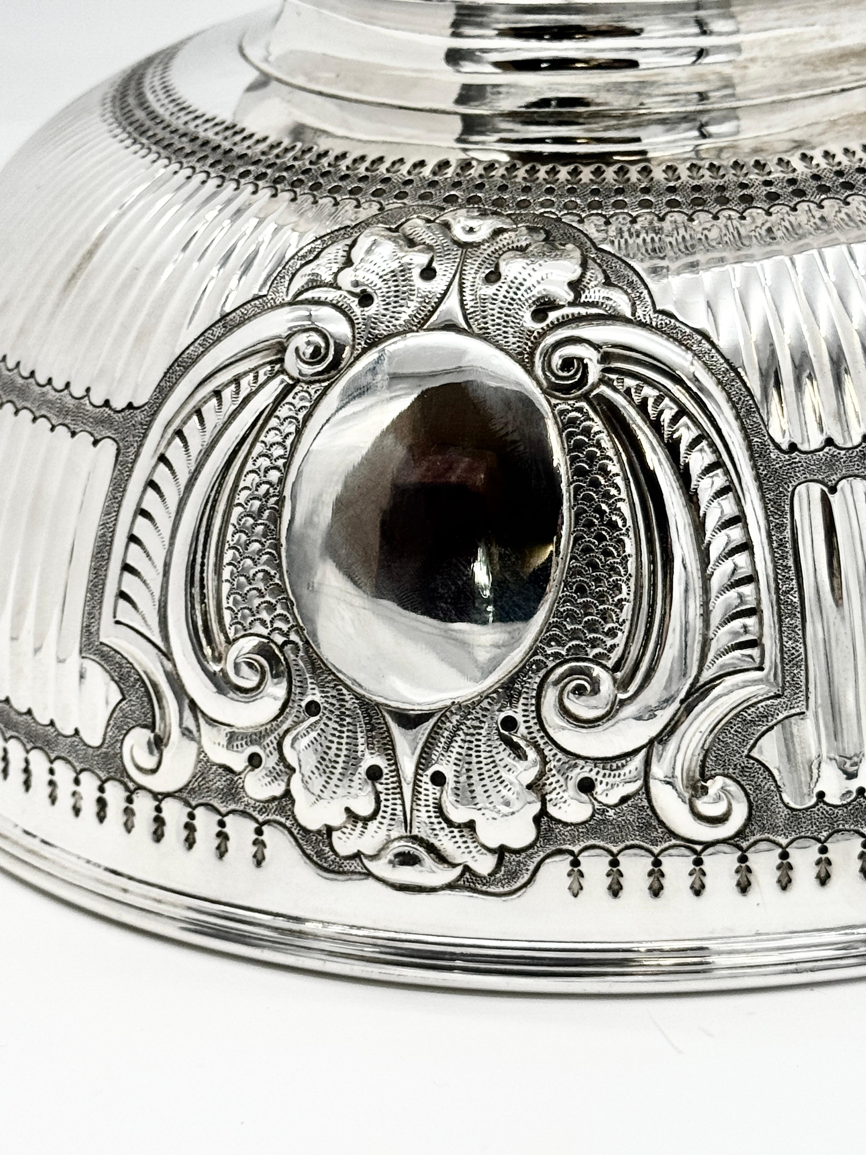 Victorian Antique Silver Bowl For Sale 6