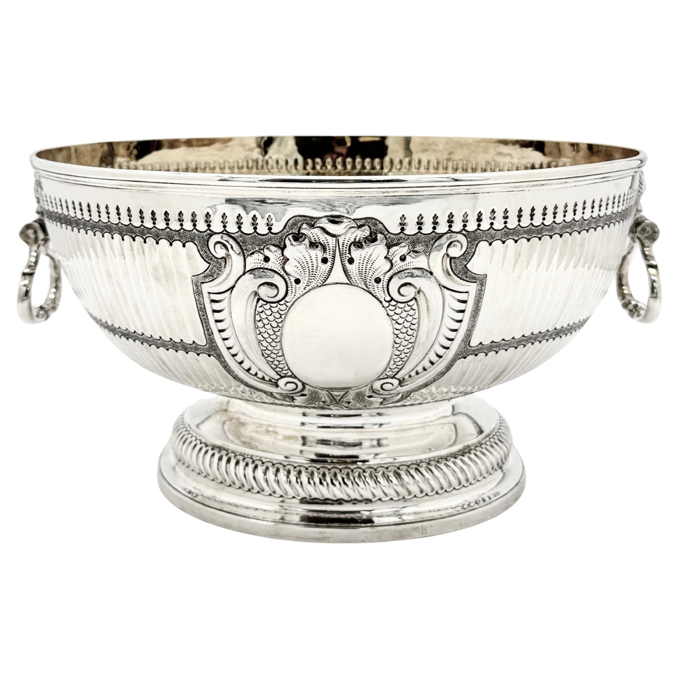 Victorian Antique Silver Bowl For Sale