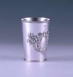 Victorian Antique Sterling Silver Beaker by Mappin & Webb, London, 1896