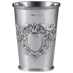 Victorian Antique Sterling Silver Beaker by Mappin & Webb, London, 1896