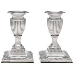 Paire de chandeliers "Piano" en argent sterling de 1900:: de style victorien ancien