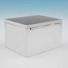 Victorian Antique Sterling Silver Table Box - Walker & Hall Sheffield 1895