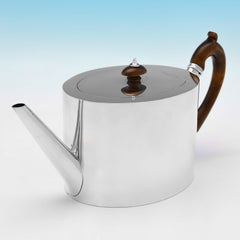 Victorian Antique Sterling Silver Teapot, C. S. Harris London, 1883