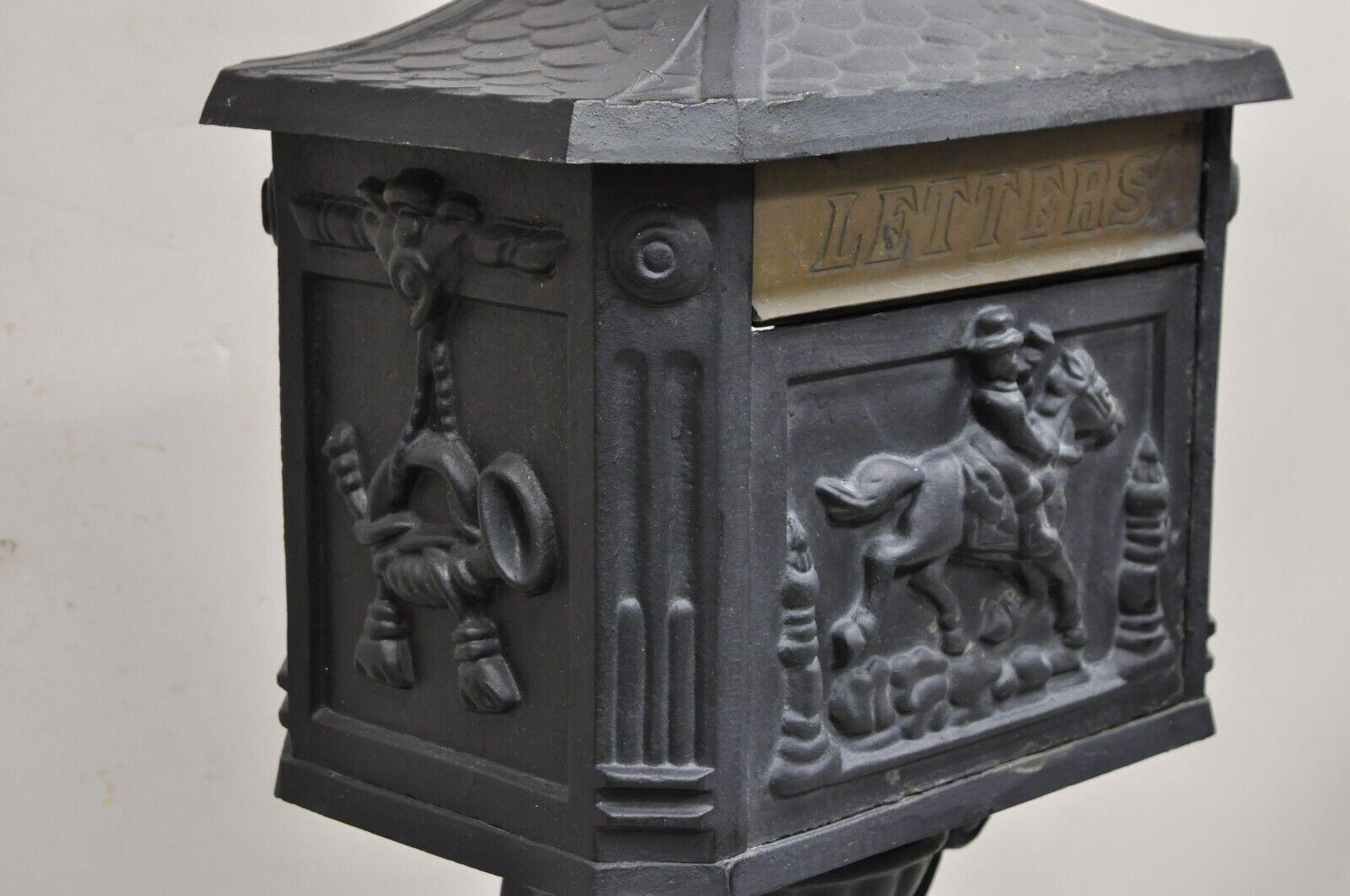 antique cast iron standing mailbox