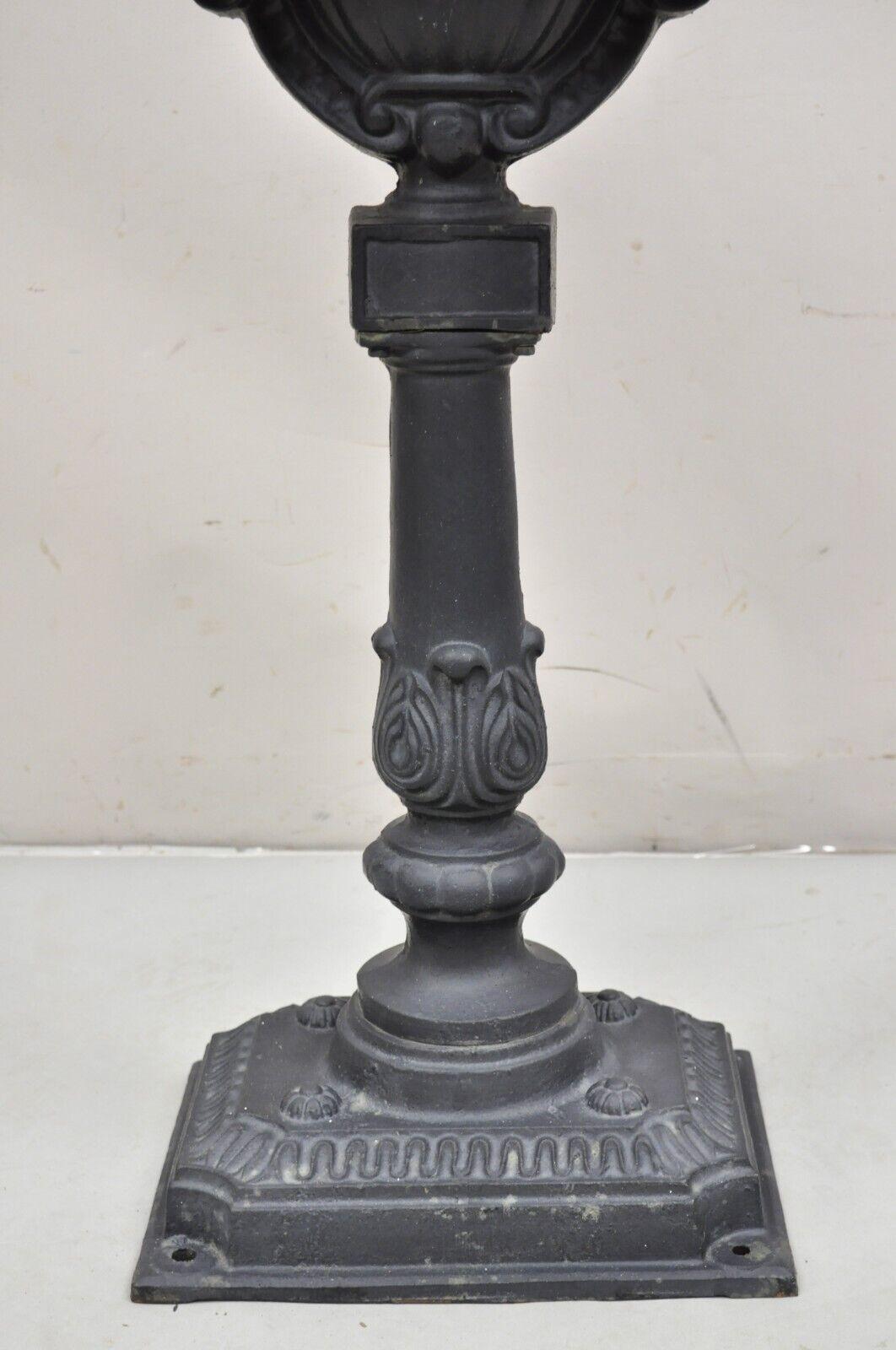 Victorian Antique Style Cast Iron Standing Pedestal Postal Locking Mailbox 1