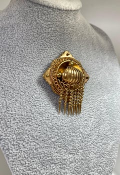 Victorian Antique Tassel Pinchbeck Brooch Excellent Condition Circa Early 1800s