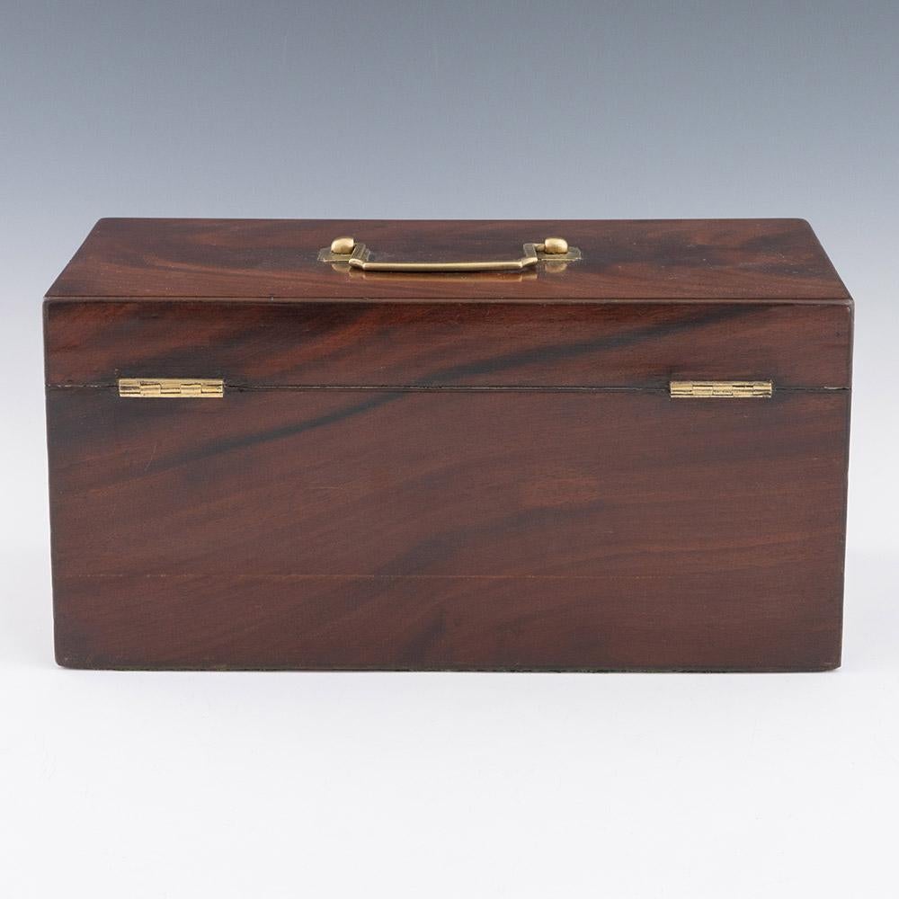 Wood Victorian Antique Tea Caddy in Mahogany c1840 For Sale