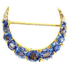 antique tiffany jewellery Victorian Antique Tiffany & Co Sapphire Brooch/ Pendant in 18K Gold