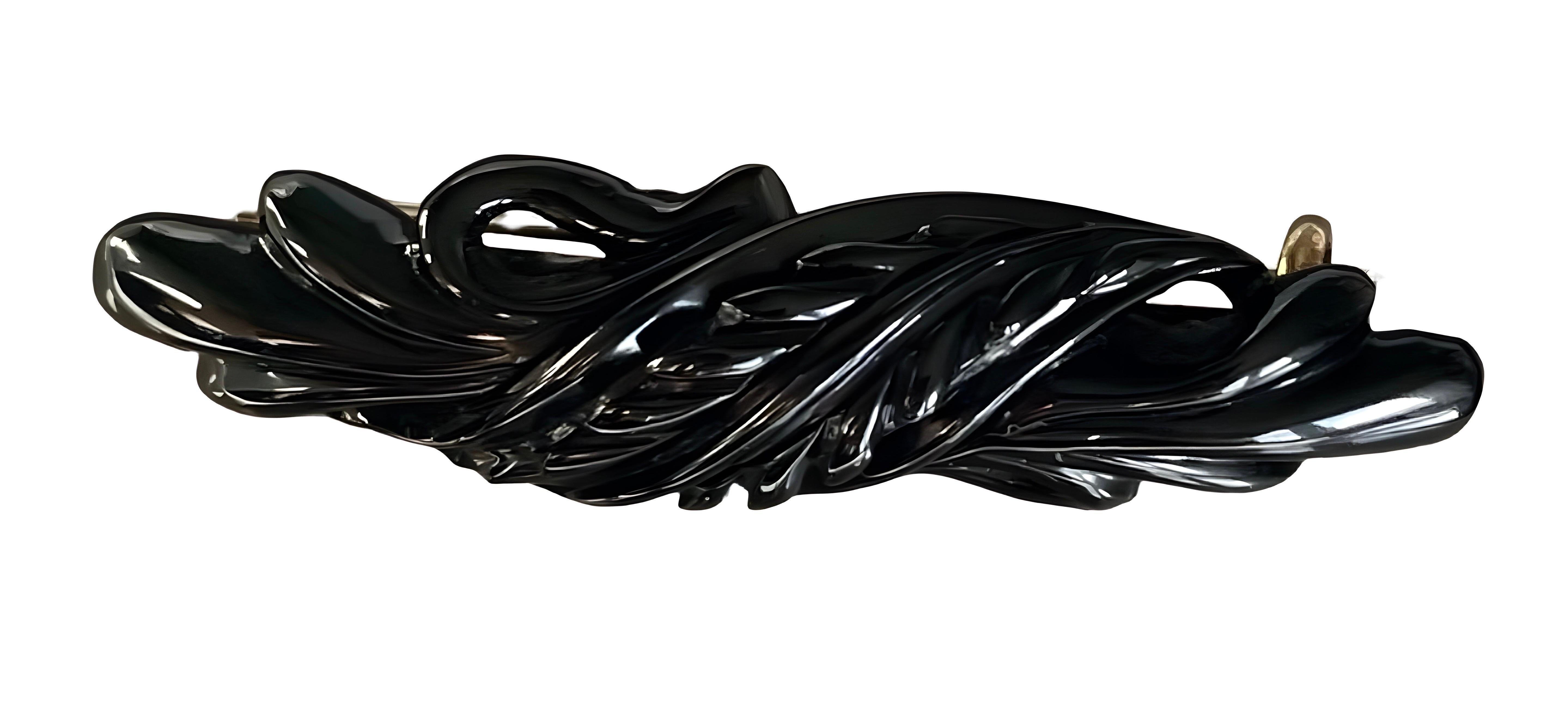 Victorian antique Whitby Jet carved brooch, black Mourning jewellery, circa 1880 3