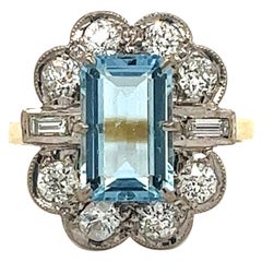 marine gemstones Victorian Aqua Marine Gemstone
Diamond Ring