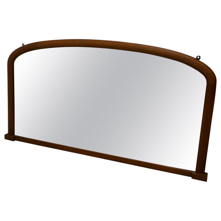 Victorian Arched Oak Over Mantle Mirror at 1stDibs