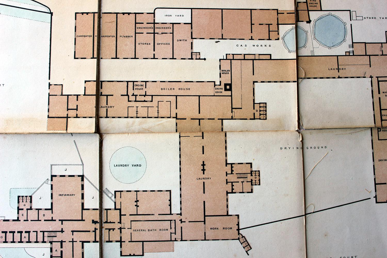 Victorian Architect’s Site Plan for Middlesex County Lunatic Asylum Hanwell 1874 5