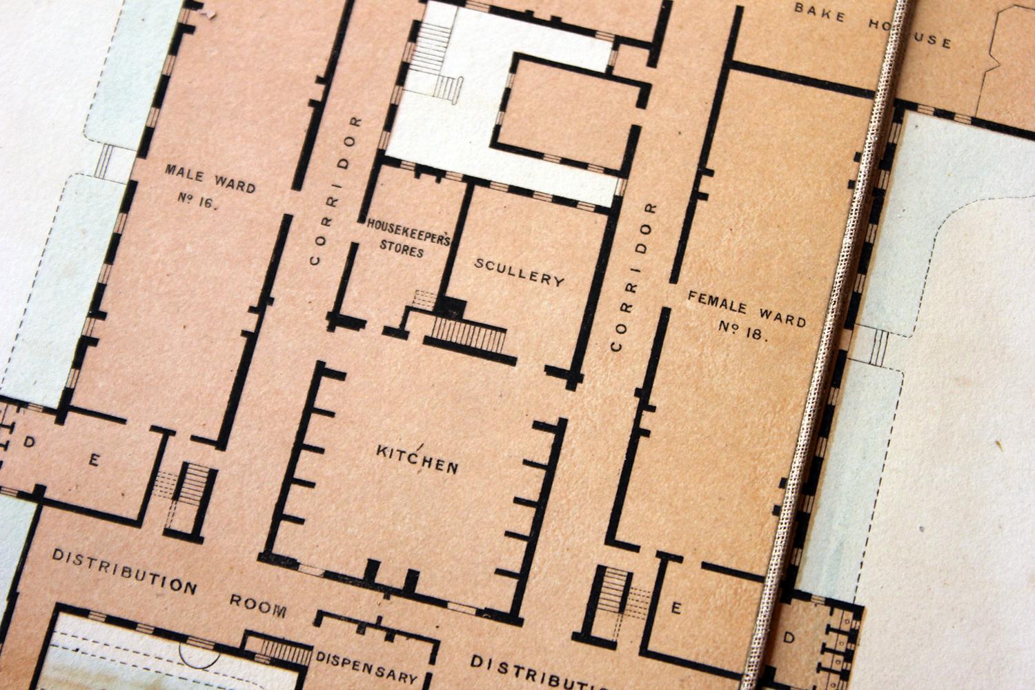 Victorian Architect’s Site Plan for Middlesex County Lunatic Asylum Hanwell 1874 6