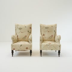 Victorian armchairs with a classic “English Country House” aesthetic