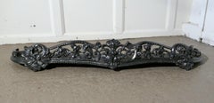 Victorian Art Nouveau Cast Iron Fender or Dog Grate