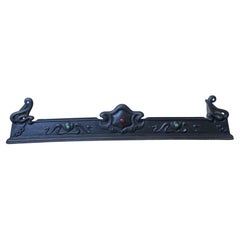 Antique Victorian Art Nouveau Cast Iron Fender This is a Good Victorian Fender