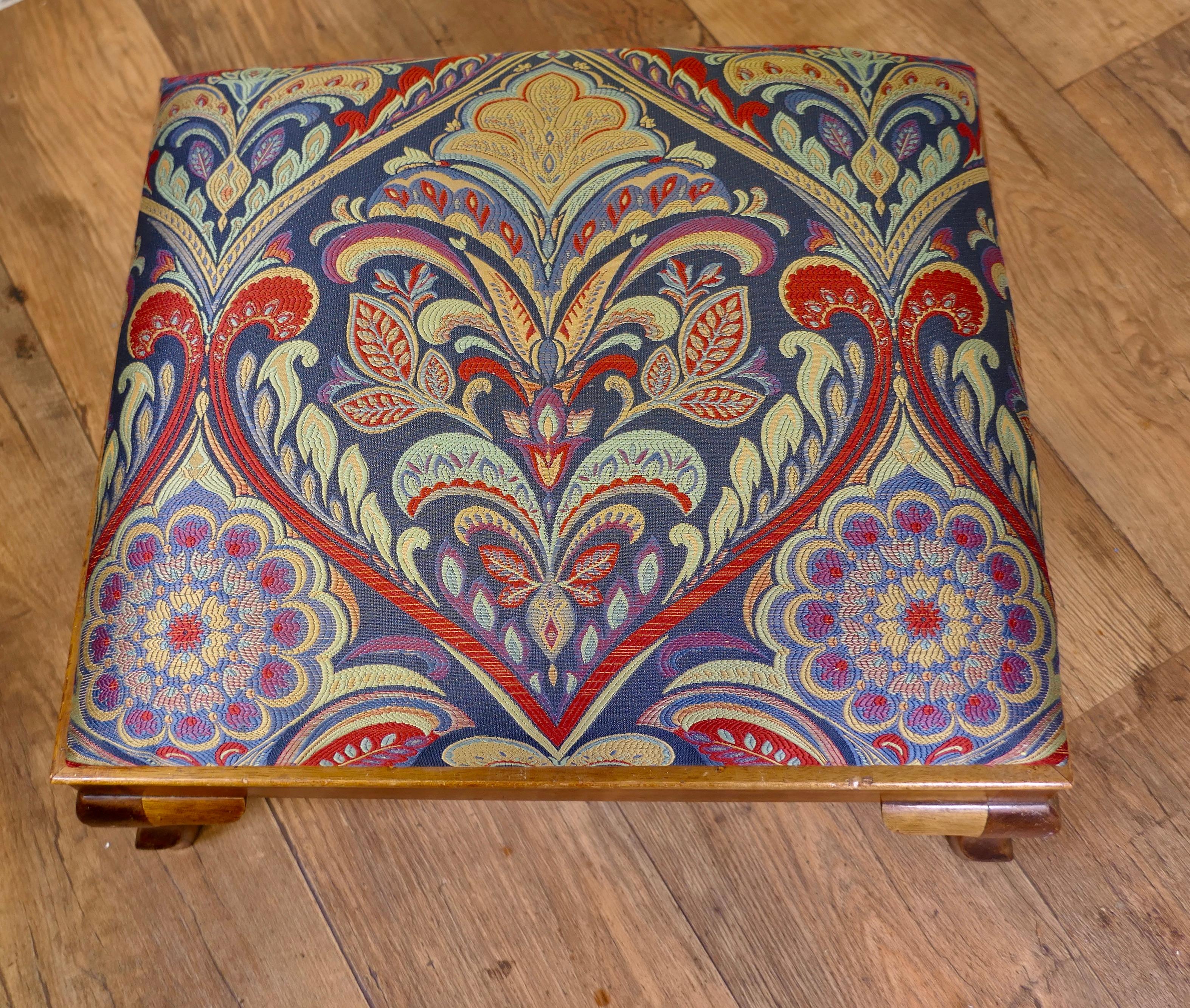 Victorian Art Nouveau Upholstered Foot Stool    A Lovely piece  For Sale 1