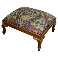 Used Victorian Art Nouveau Upholstered Foot Stool    A Lovely piece 