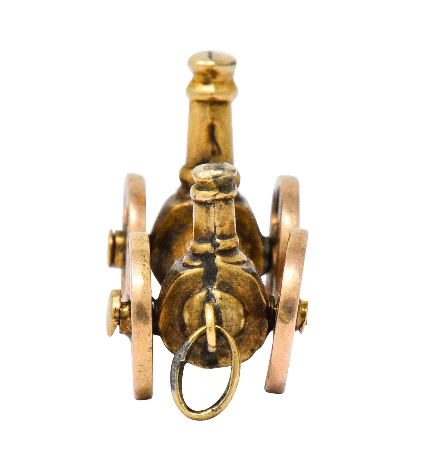 Viktorianisches Gelenk 18 Karat Gold Royal George Dampfmaschine Charme im Angebot 2