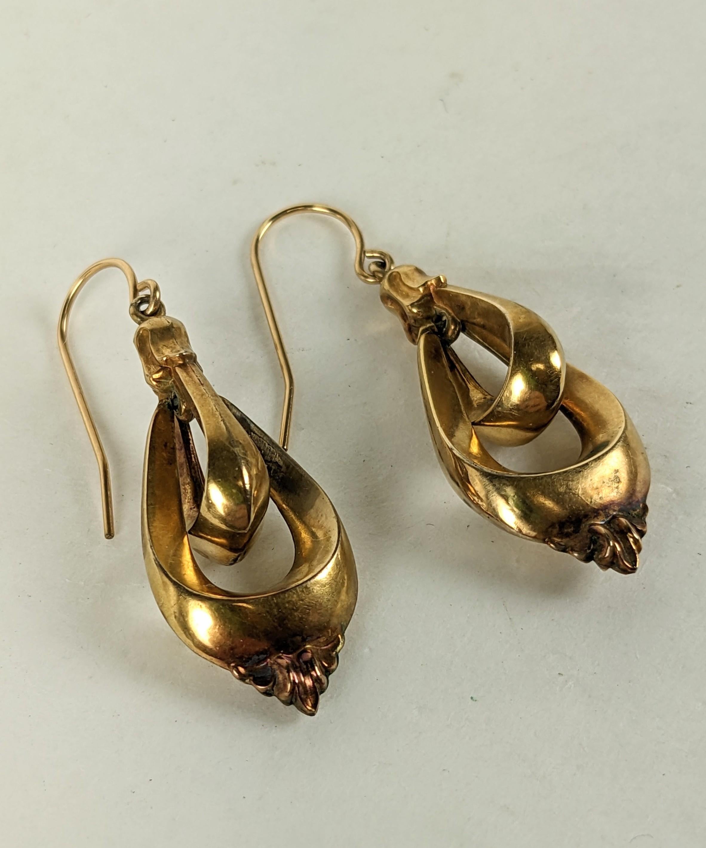 Donna Orecchini d'oro articolati vittoriani in vendita