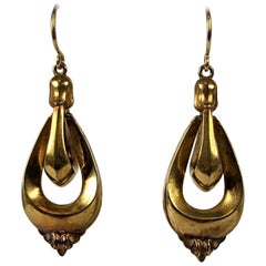 Orecchini d'oro articolati vittoriani