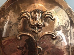 Victorian, Arts and Crafts Copper and Iron Fire Screen