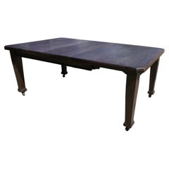 Victorian Arts and Crafts Oak Wind Out Table, Extending Dining Table This is