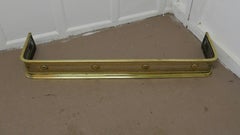 Victorian Arts & Crafts Brass Fender, Late 19th Century, 50\" Long