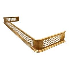 Victorian Arts & Crafts Pierced Brass Fender