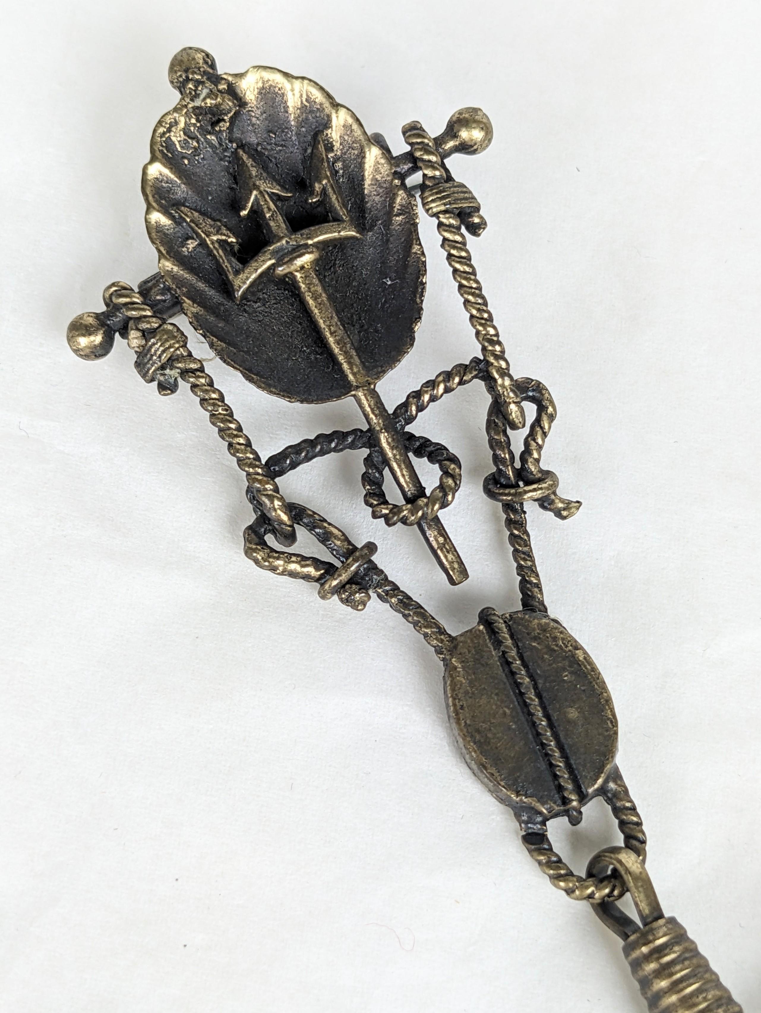 Victorian Assemblage Fob Brooch. Studio VL Excellent état - En vente à New York, NY
