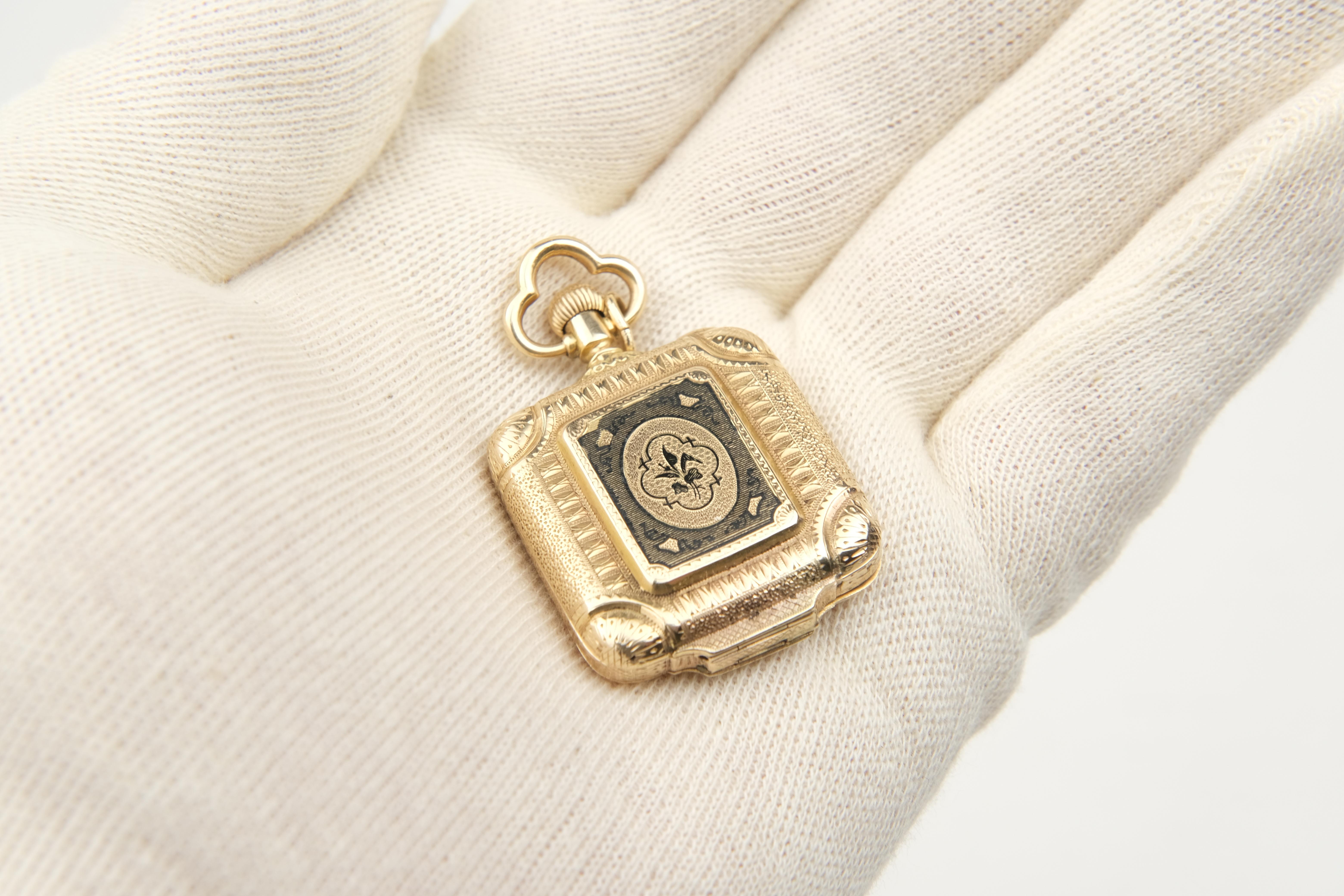 Victorian August Von Loehr 14k Gold Hunting Case Pocket Watch 5