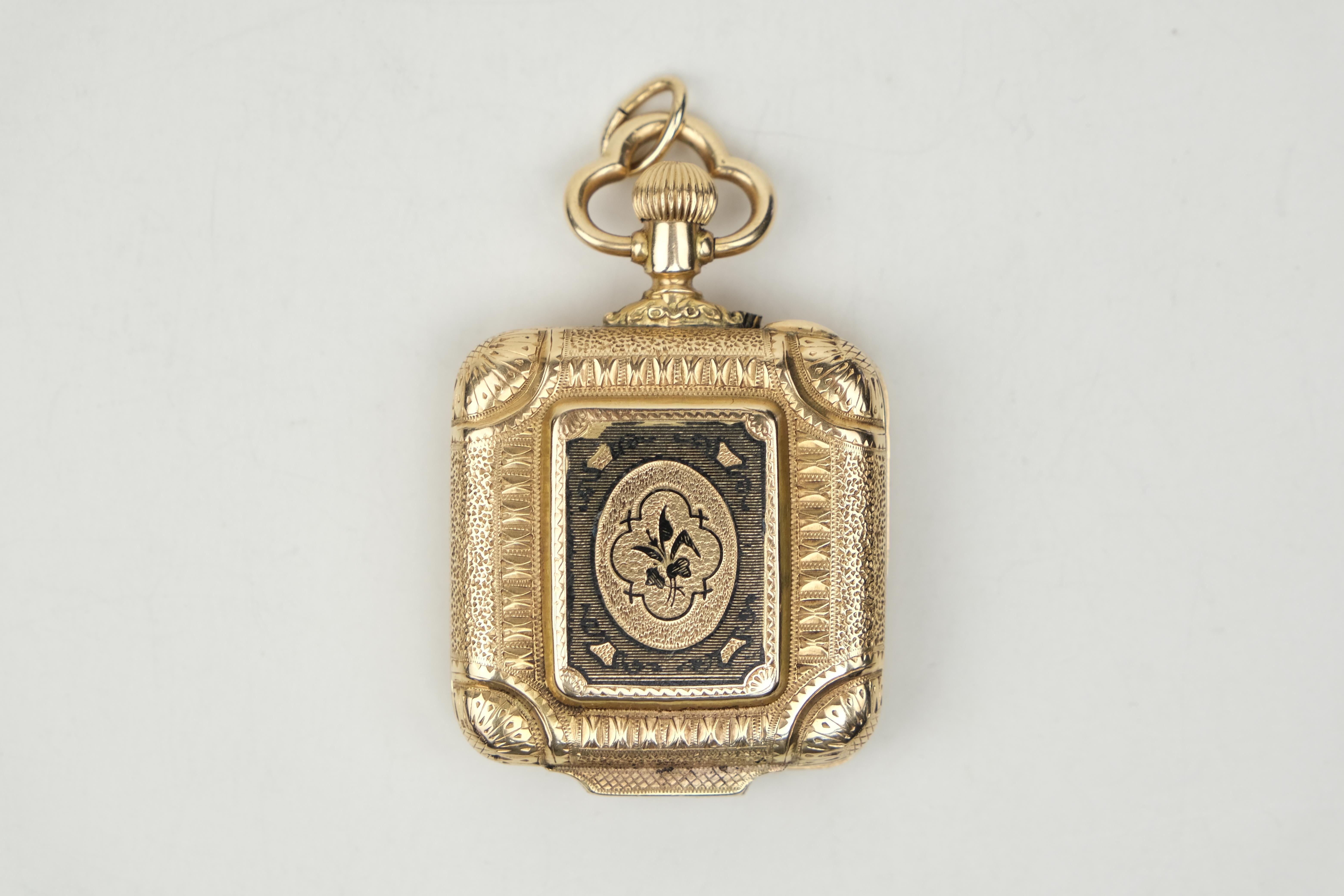 Victorian August Von Loehr 14k Gold Hunting Case Pocket Watch In Good Condition In Bradford, Ontario