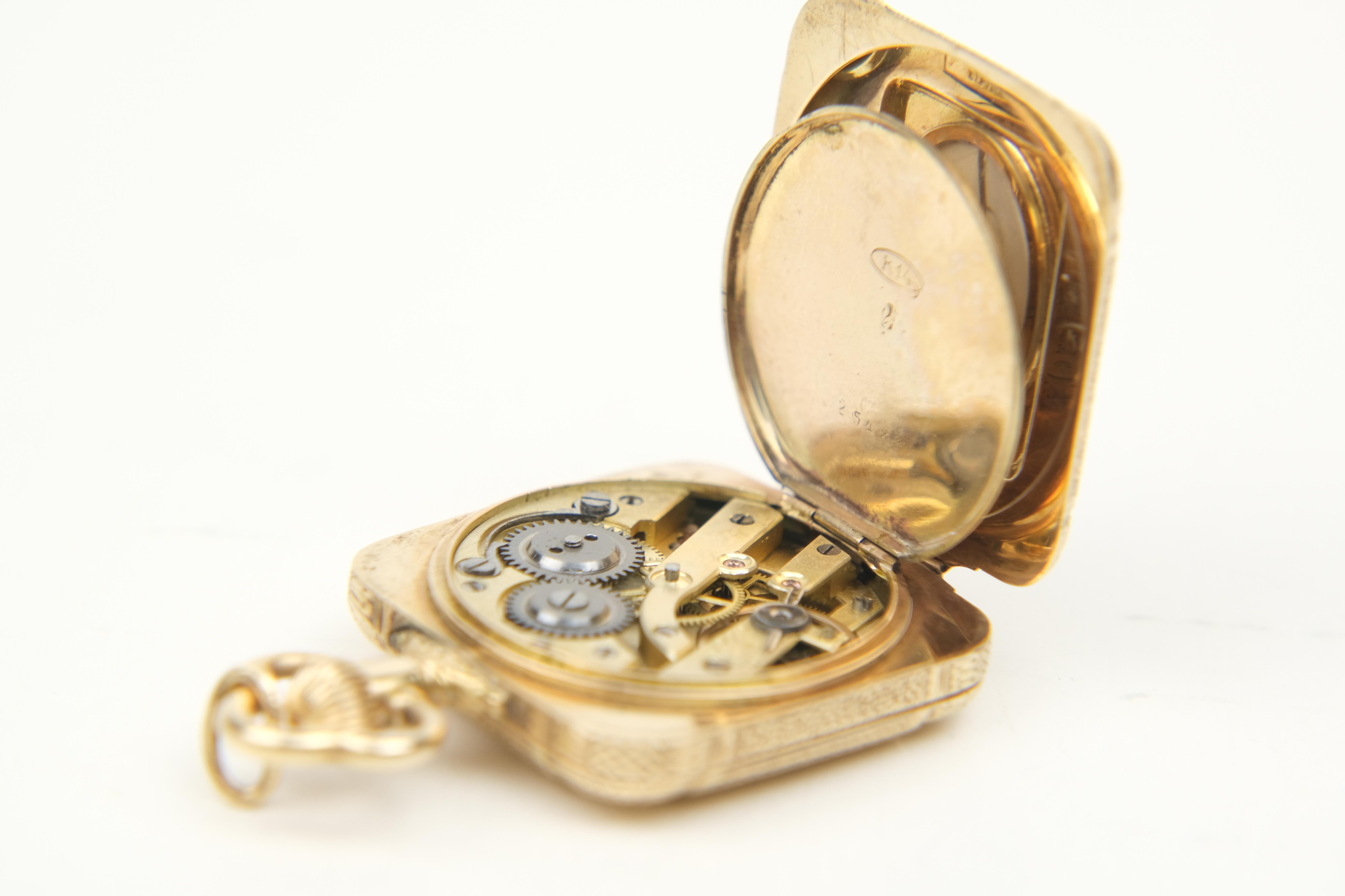 Victorian August Von Loehr 14k Gold Hunting Case Pocket Watch 2