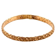 Victorian Baby Ring Engraved Eternity Flowers 10K Ostby Barton Original 1890's