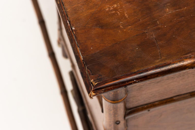 Victorian Bamboo and Leather Desk at 1stDibs