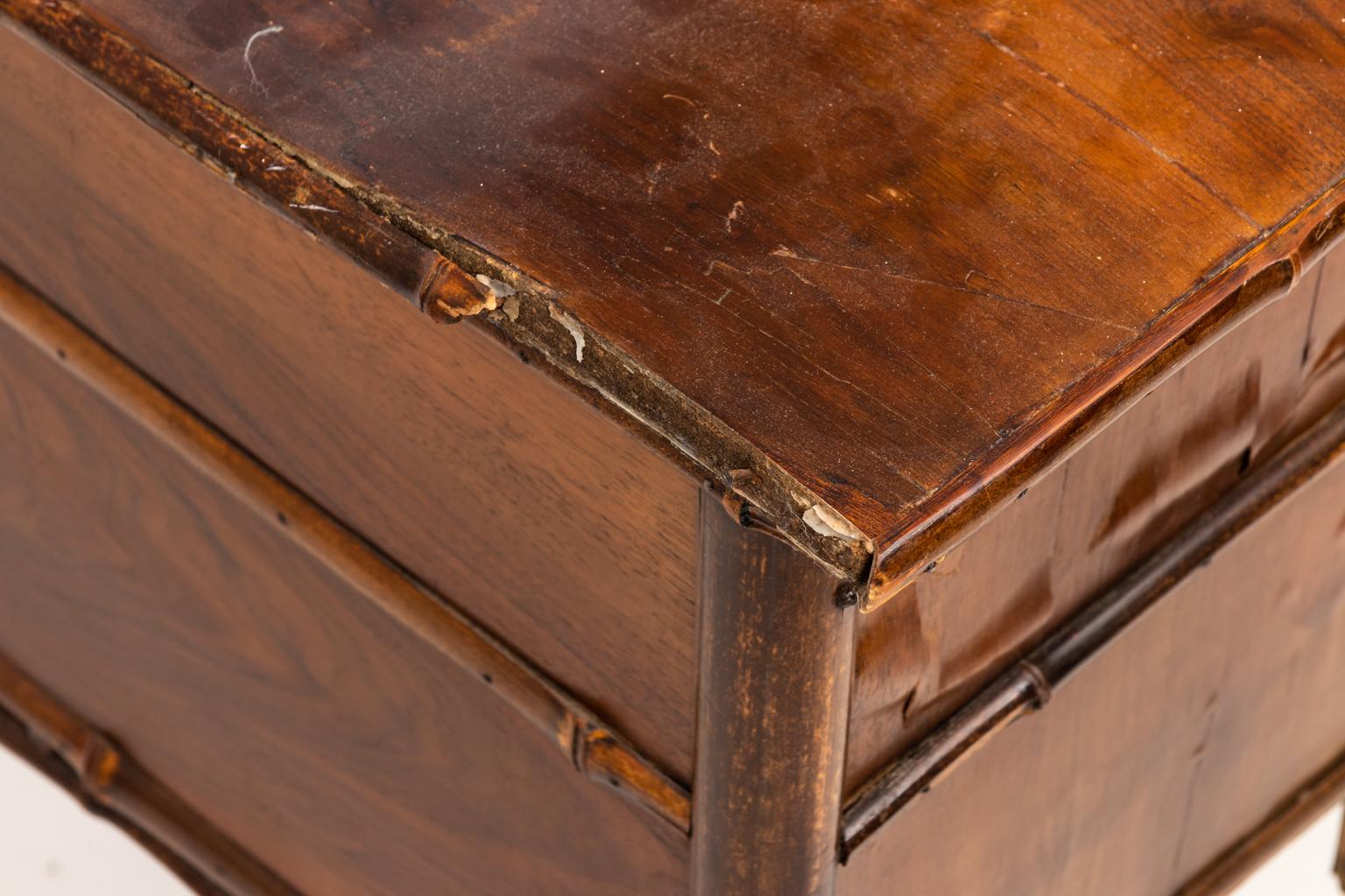 Victorian Bamboo and Leather Desk 14