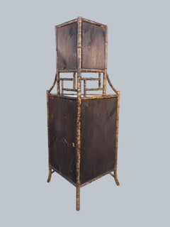 Victorian Bamboo Corner Cabinet