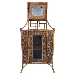 Victorian Bamboo Corner Cabinet