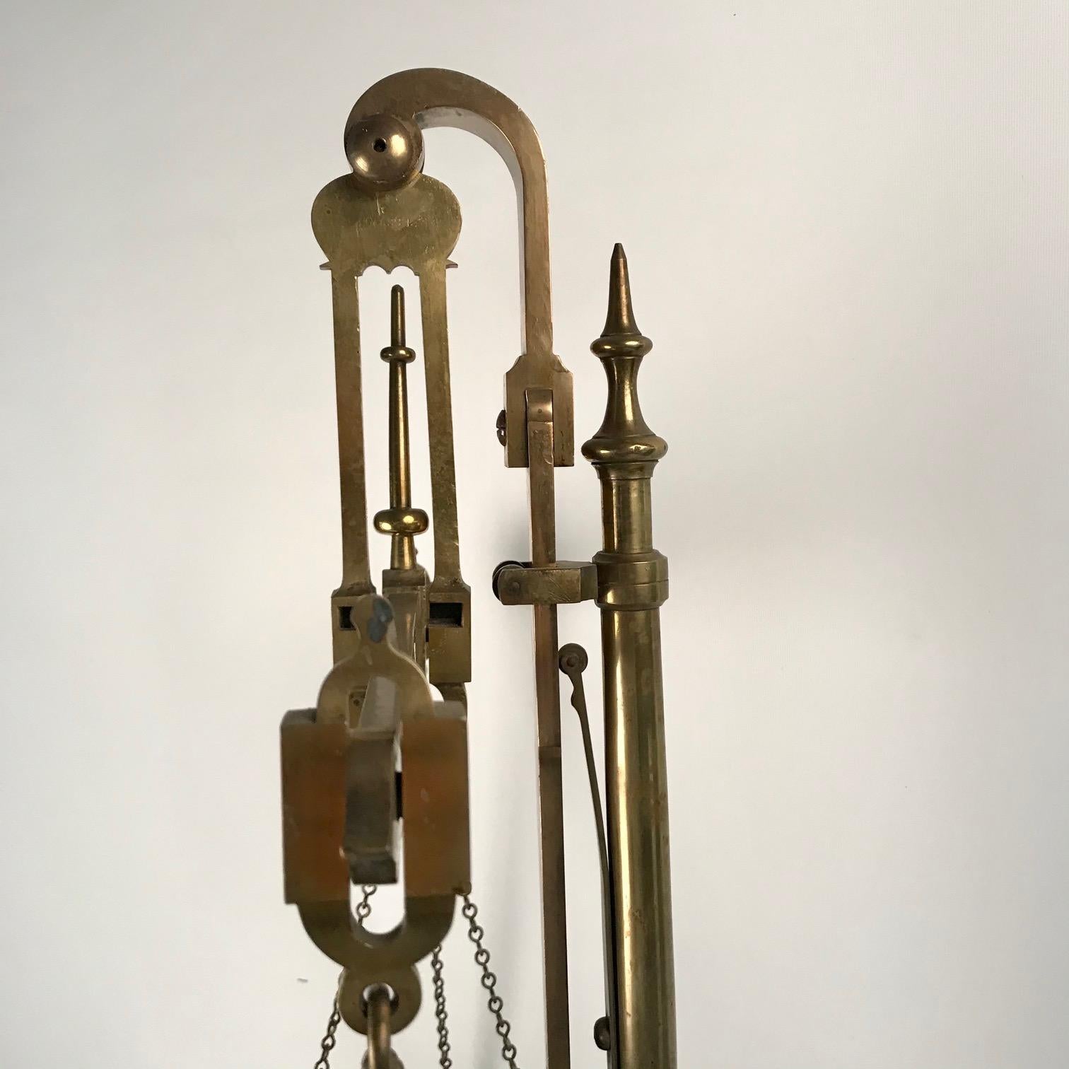 Victorian Bankers Brass Balance Scale by W & T Avery 1